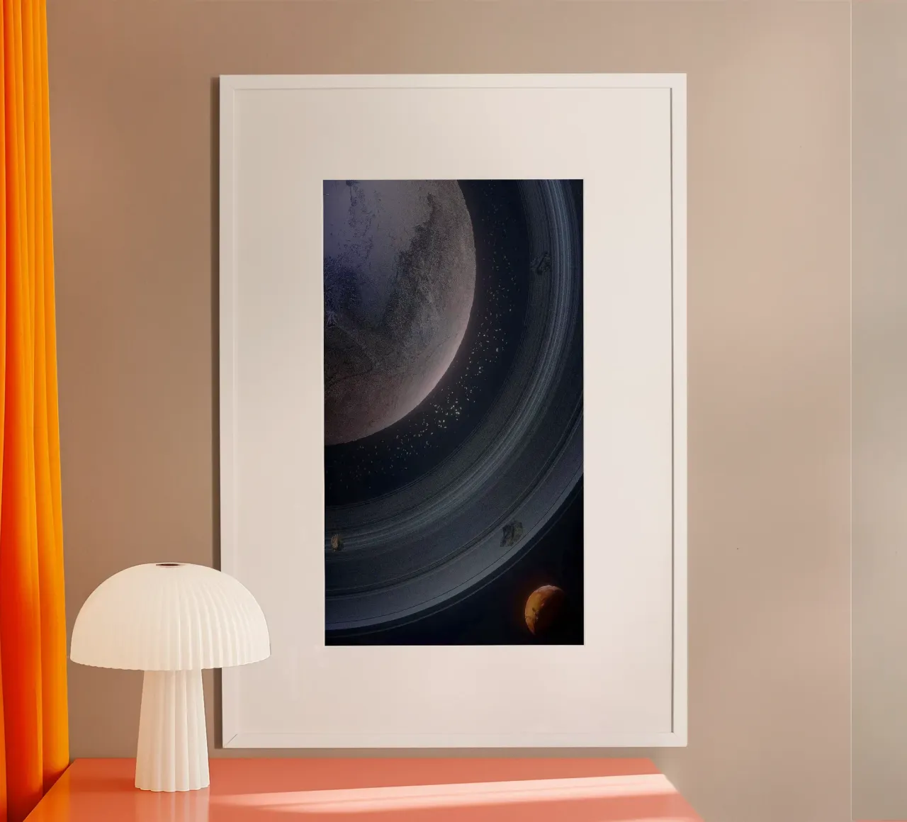 circle line around space poster con telaio in alluminio da melts