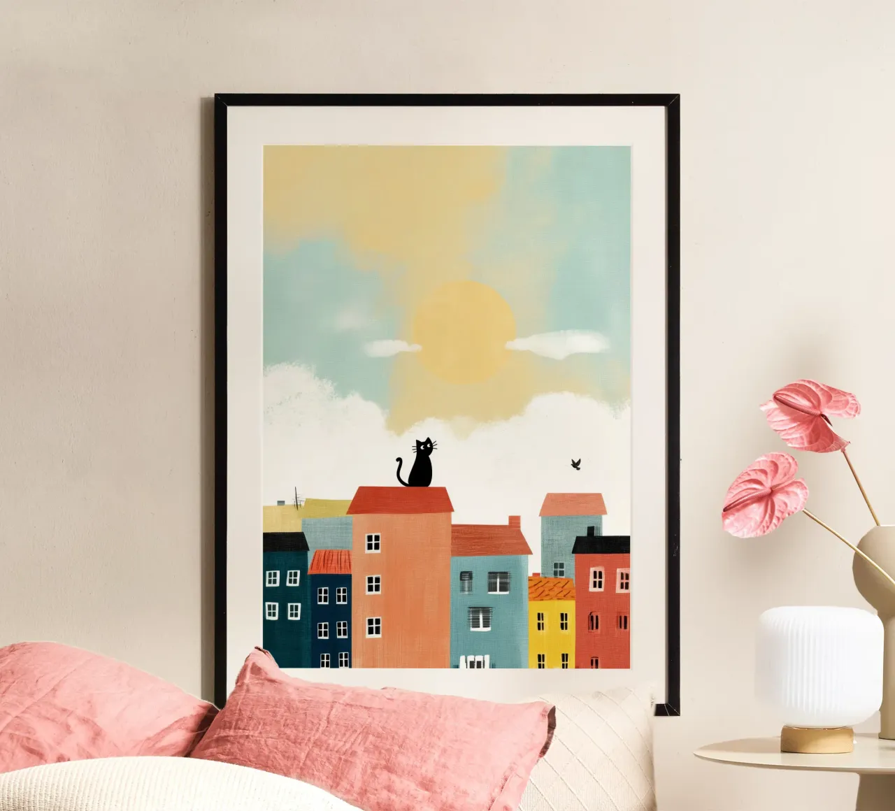 Cat on the Roof poster da Kiara