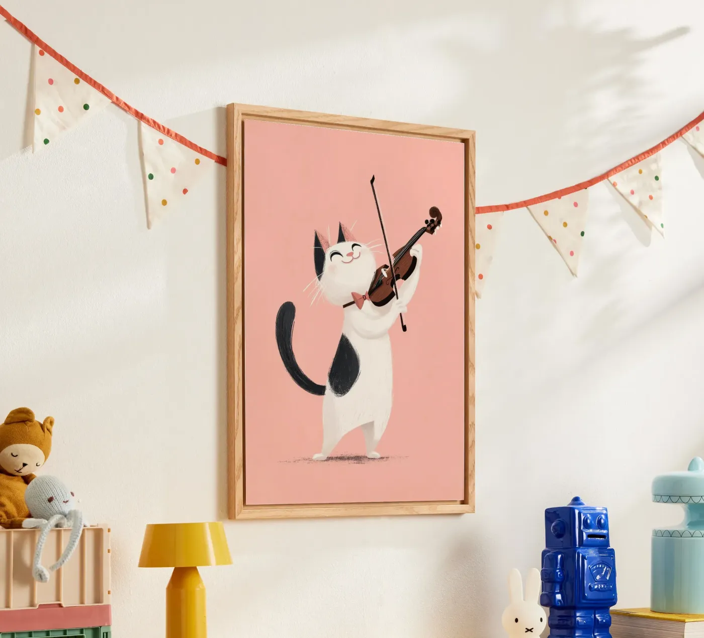 Cat Playing Violin plexiglass da Kiara