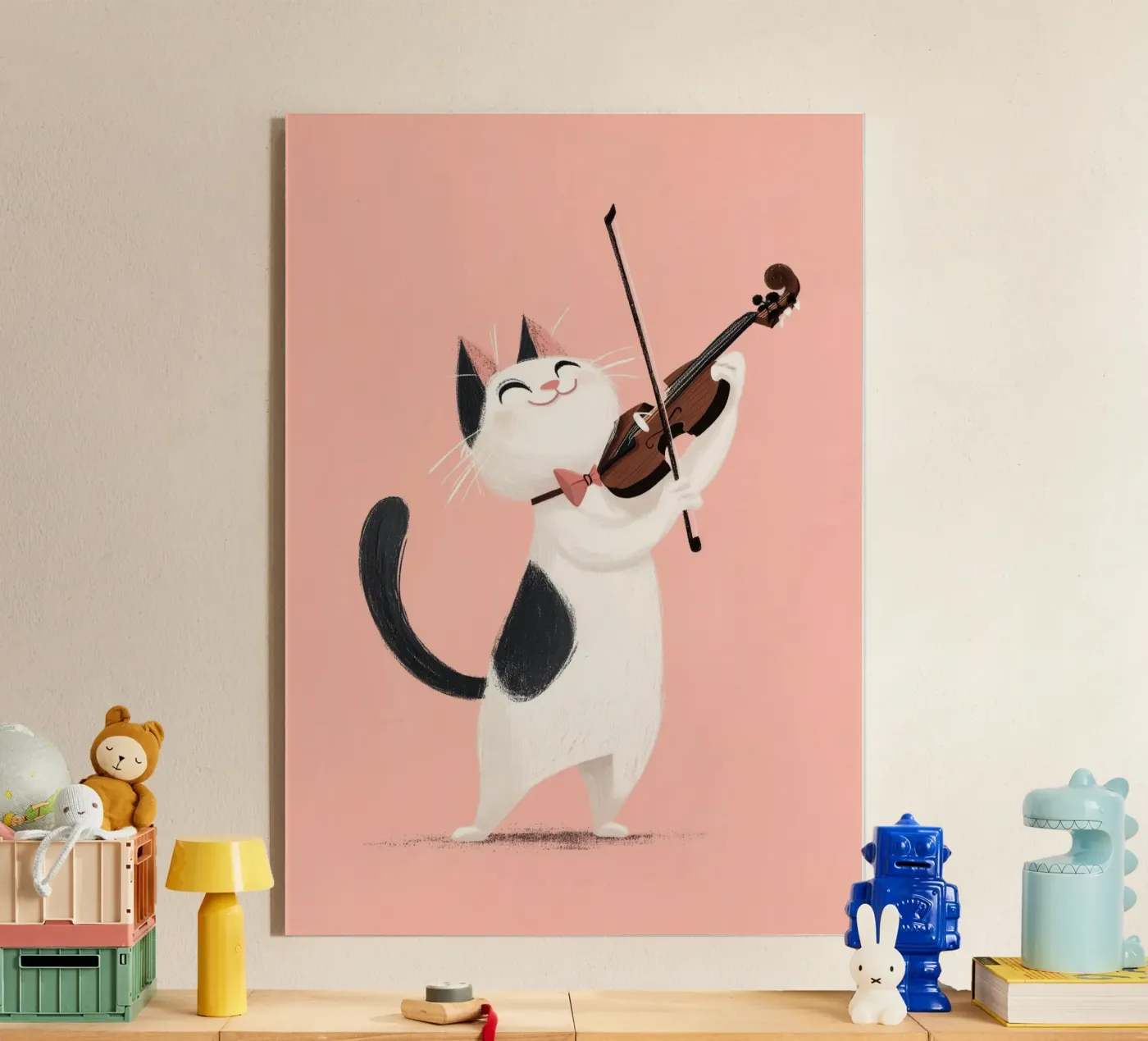Cat Playing Violin plexiglass da Kiara