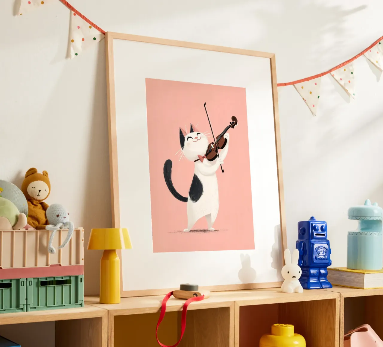 Cat Playing Violin poster da Kiara