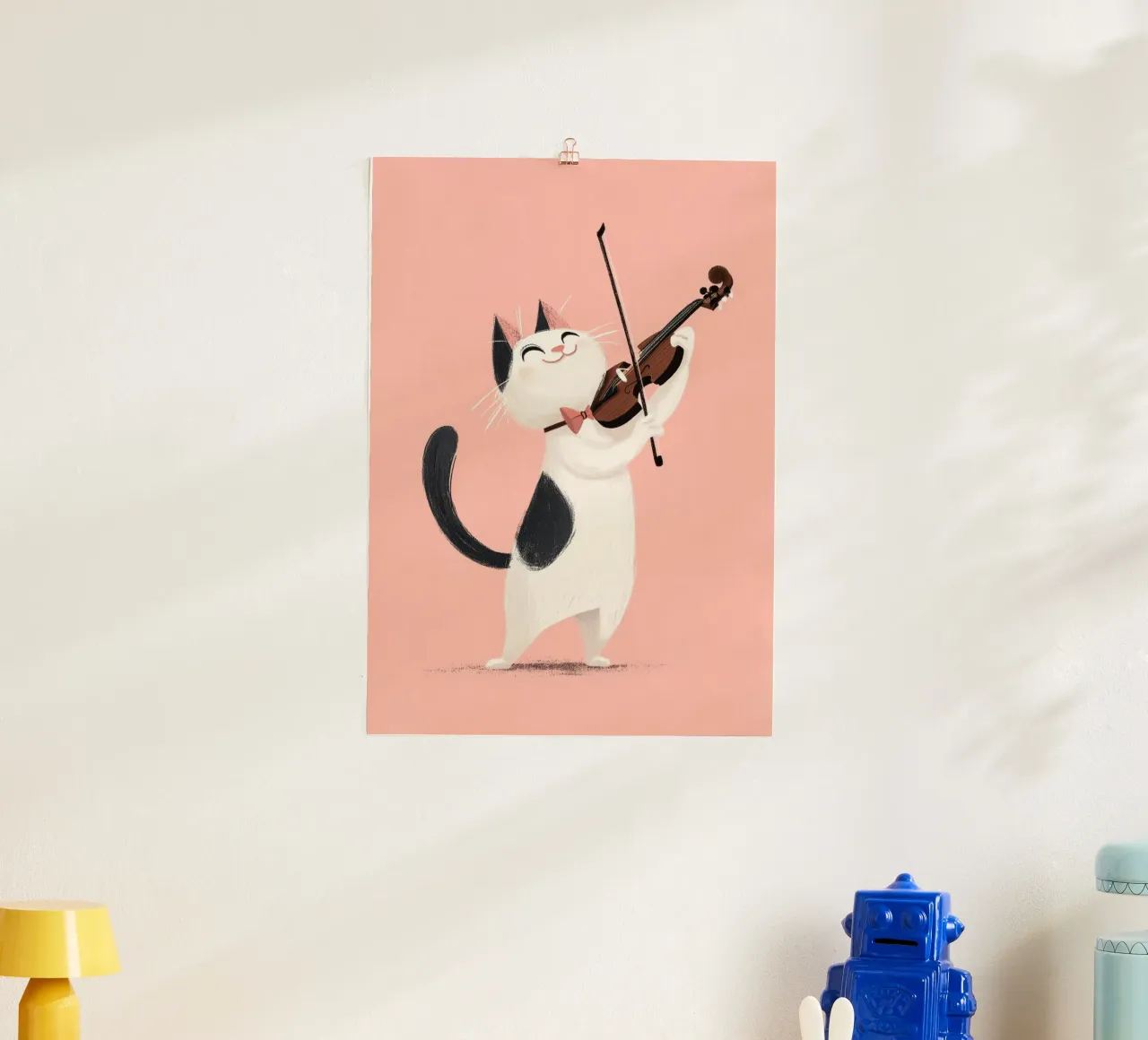 Cat Playing Violin poster da Kiara