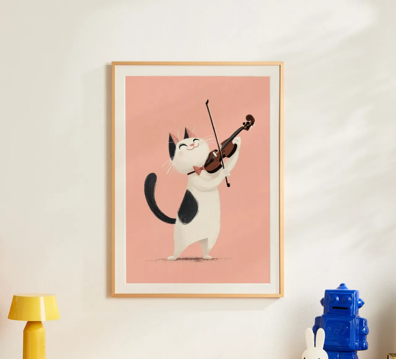 Cat Playing Violin poster da Kiara