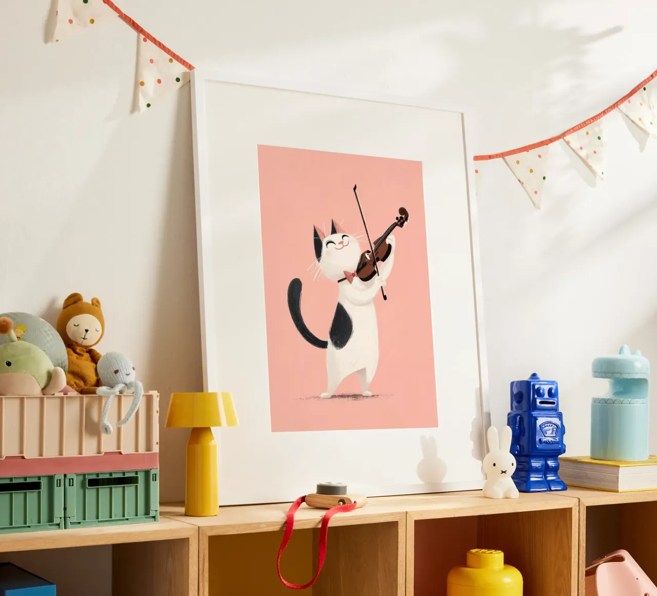 Cat Playing Violin poster da Kiara