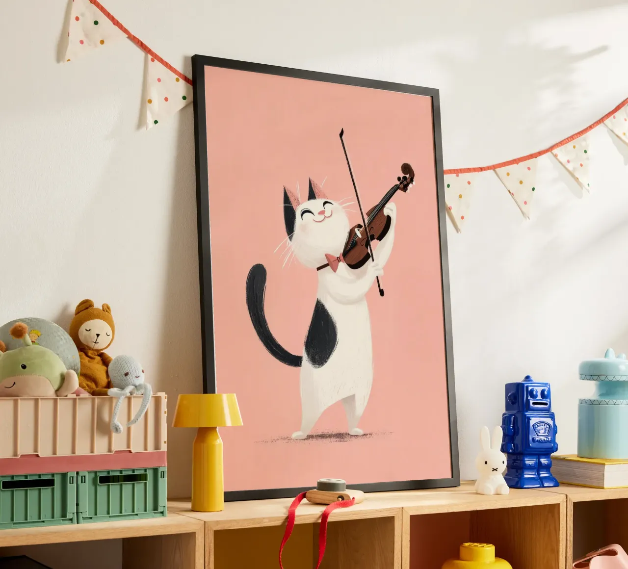 Cat Playing Violin poster da Kiara