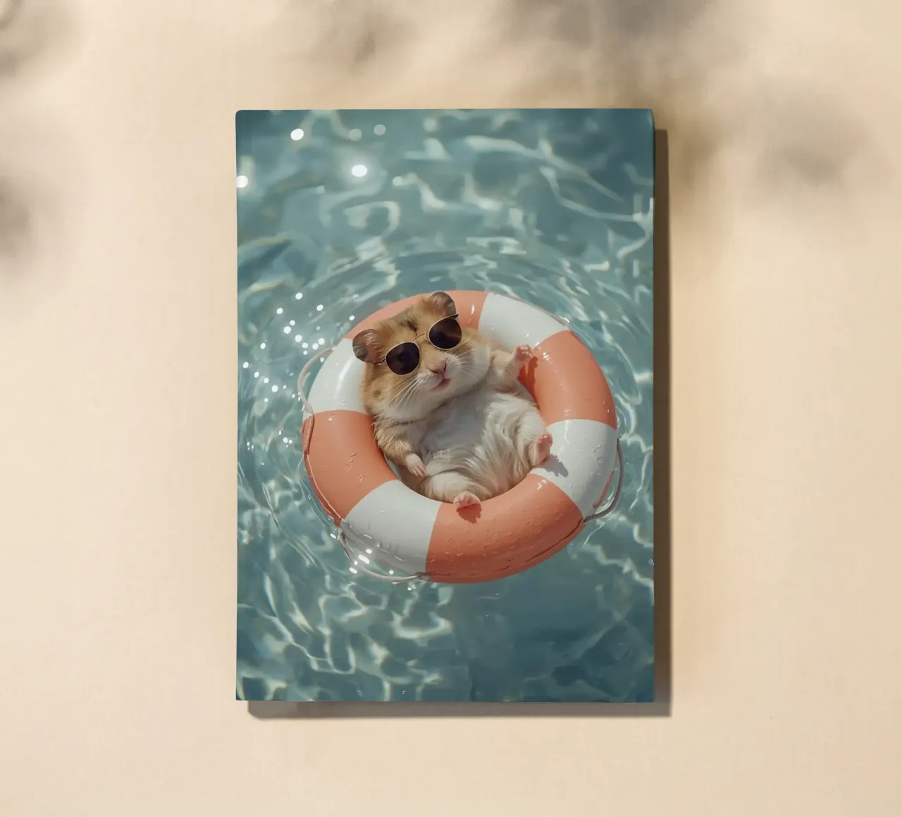 Hamster en train de se détendre dans une piscine Summer Vibes carnet de notes de DesignDoodle