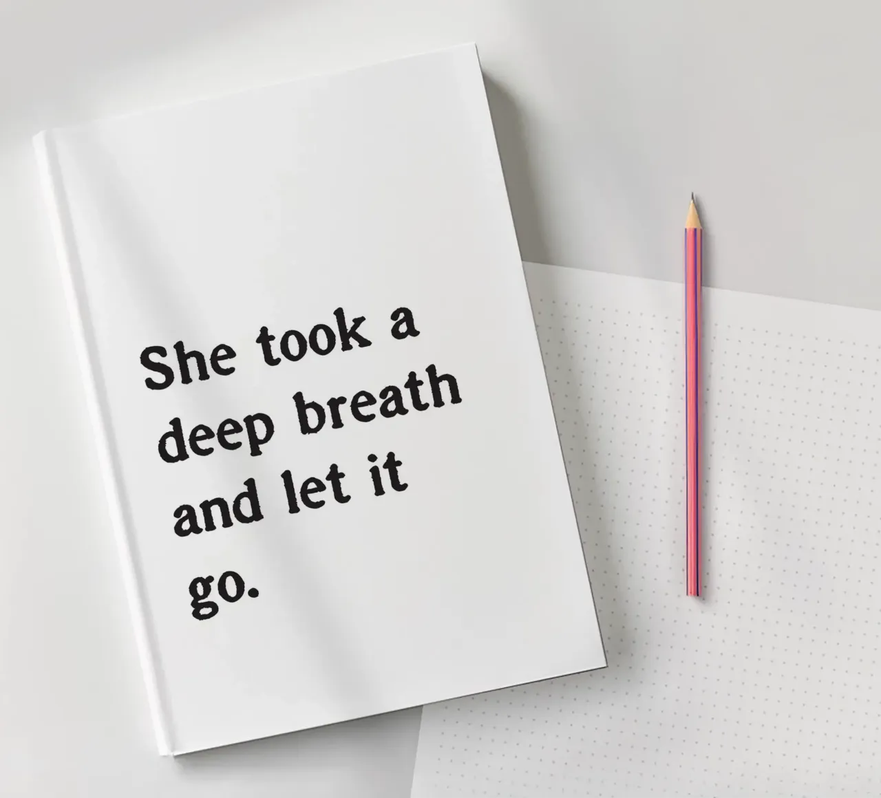 She took a deep breath and let it go. notebook by Fraysein Design
