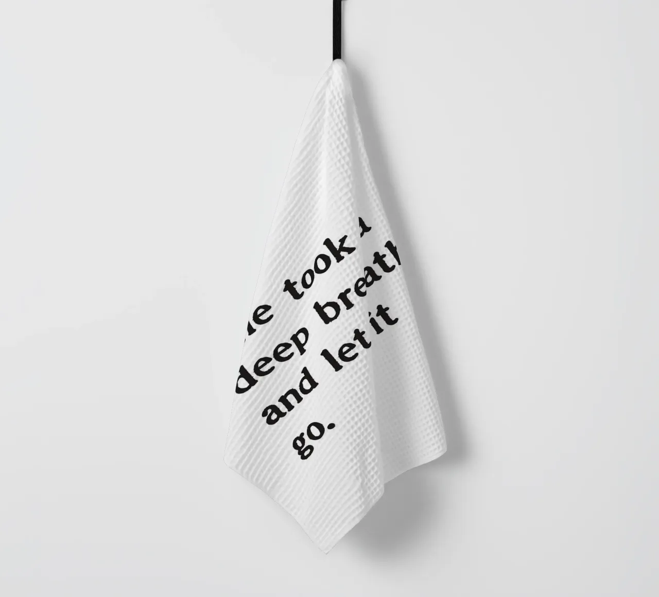 She took a deep breath and let it go. canovaccio da cucina da Fraysein Design