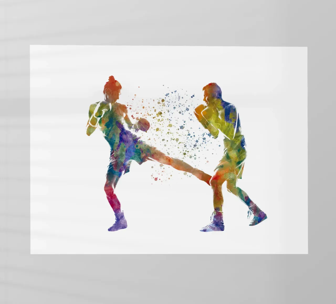 Incontro di wrestling ad acquerello pellicola backlit da ⚽ Sports Pulse