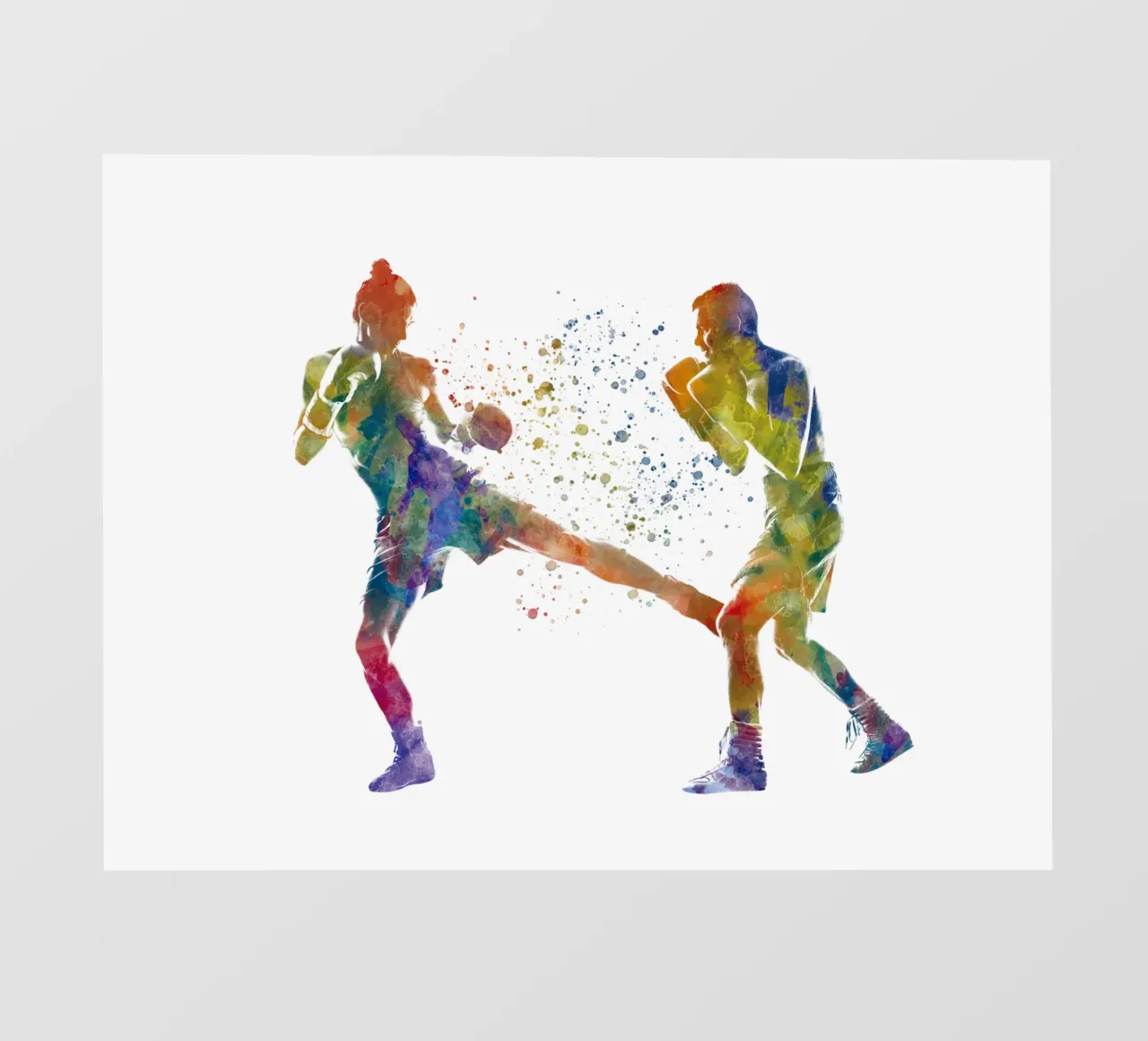 Incontro di wrestling ad acquerello pellicola backlit da ⚽ Sports Pulse