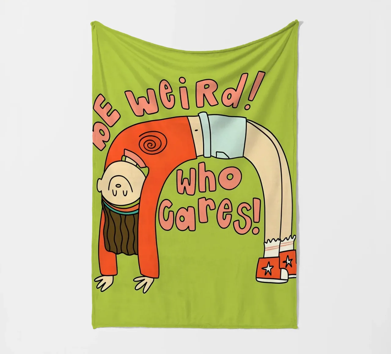 "bE weiRd! who çares! coperta in pile da Type & Tape