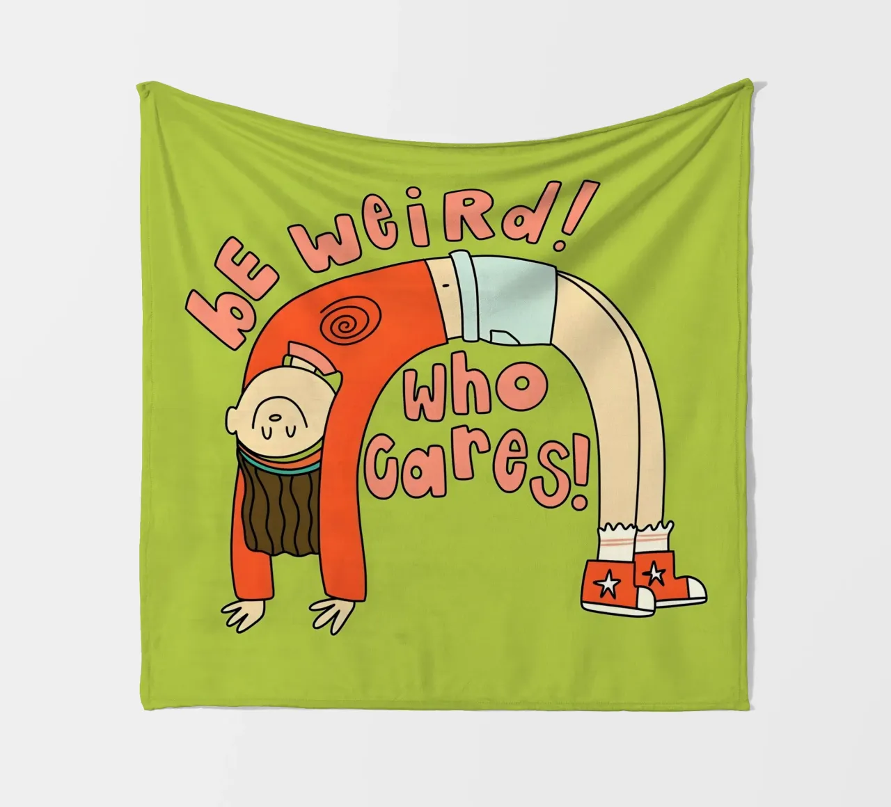 "bE weiRd! who çares! coperta in pile da Type & Tape