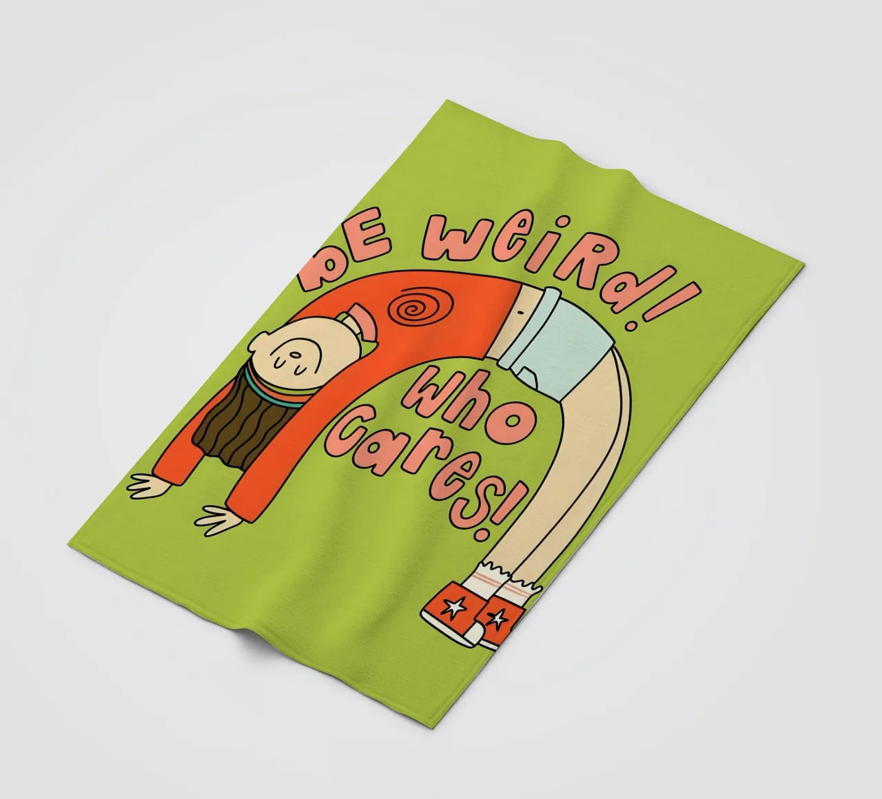"bE weiRd! who çares! coperta in pile da Type & Tape