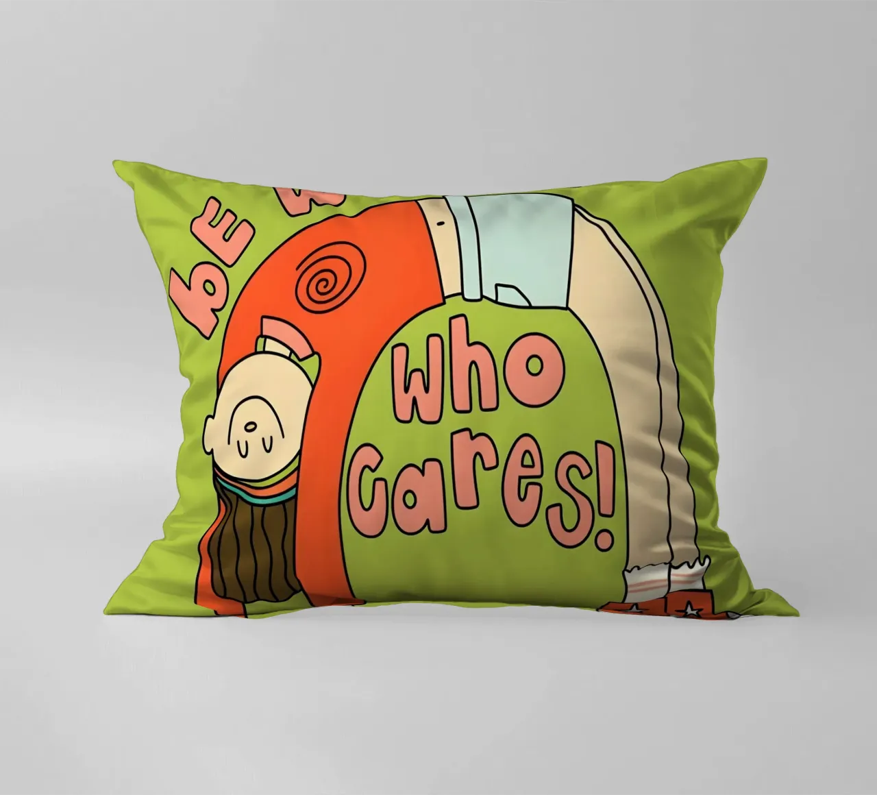 "bE weiRd! who çares! cuscino da Type & Tape
