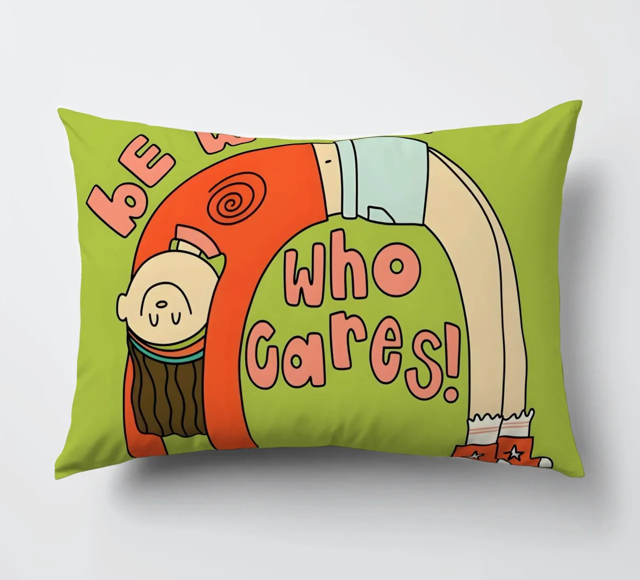 "bE weiRd! who çares! cuscino da Type & Tape
