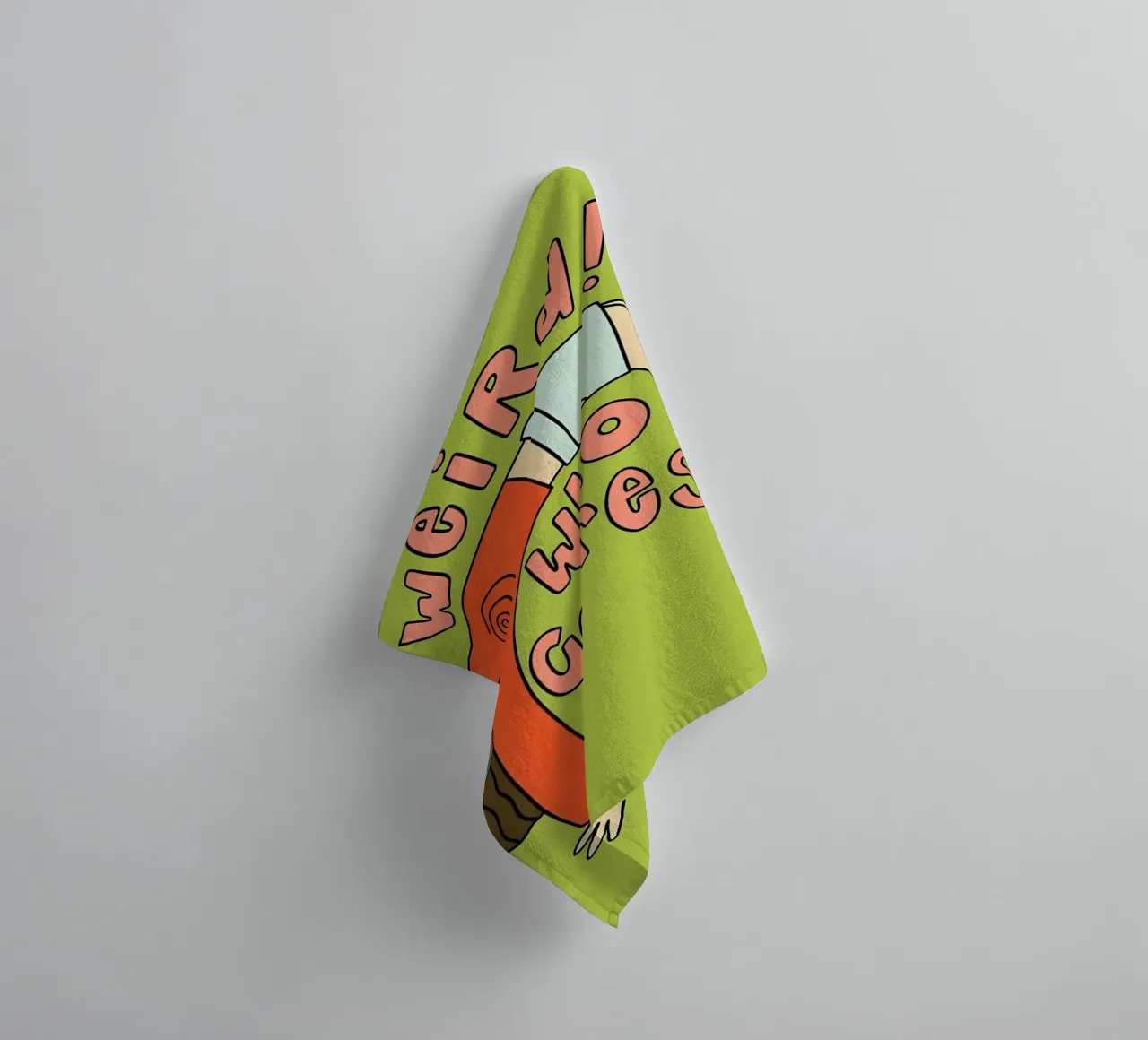 "bE weiRd! who çares! asciugamano da bagno da Type & Tape