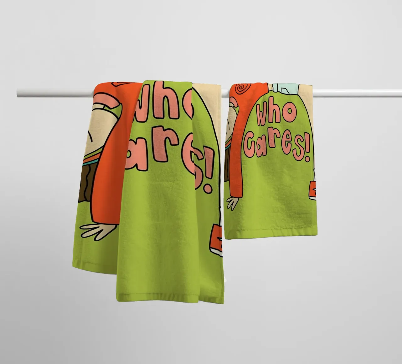 "bE weiRd! who çares! asciugamano da bagno da Type & Tape
