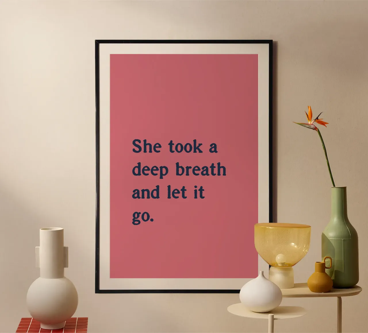 She took a deep breath and let it go. poster da Fraysein Design