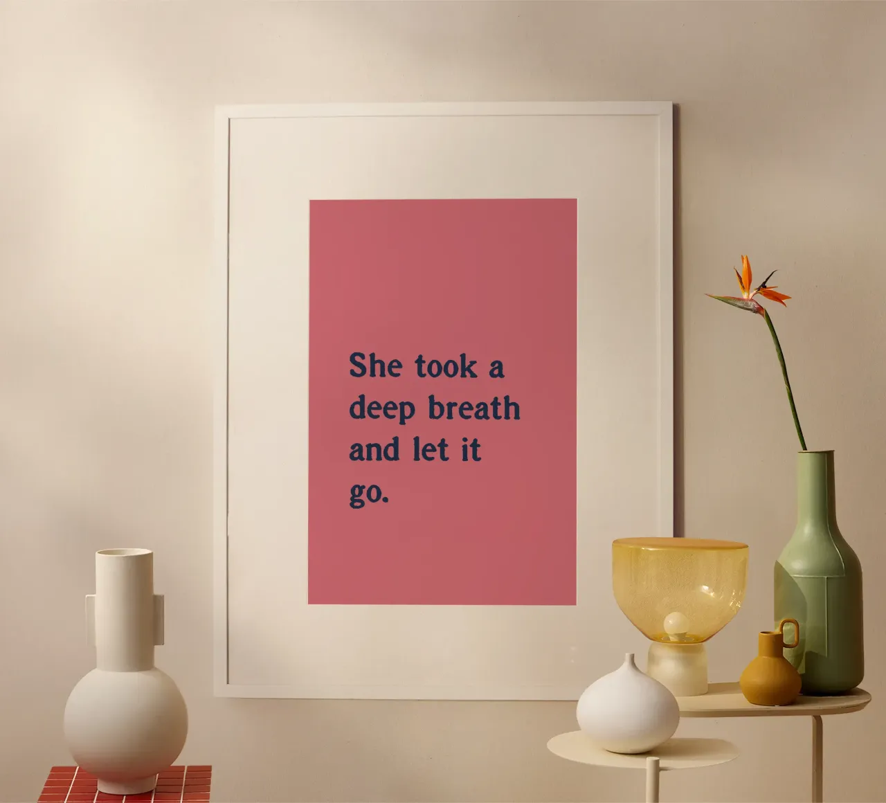 She took a deep breath and let it go. poster da Fraysein Design