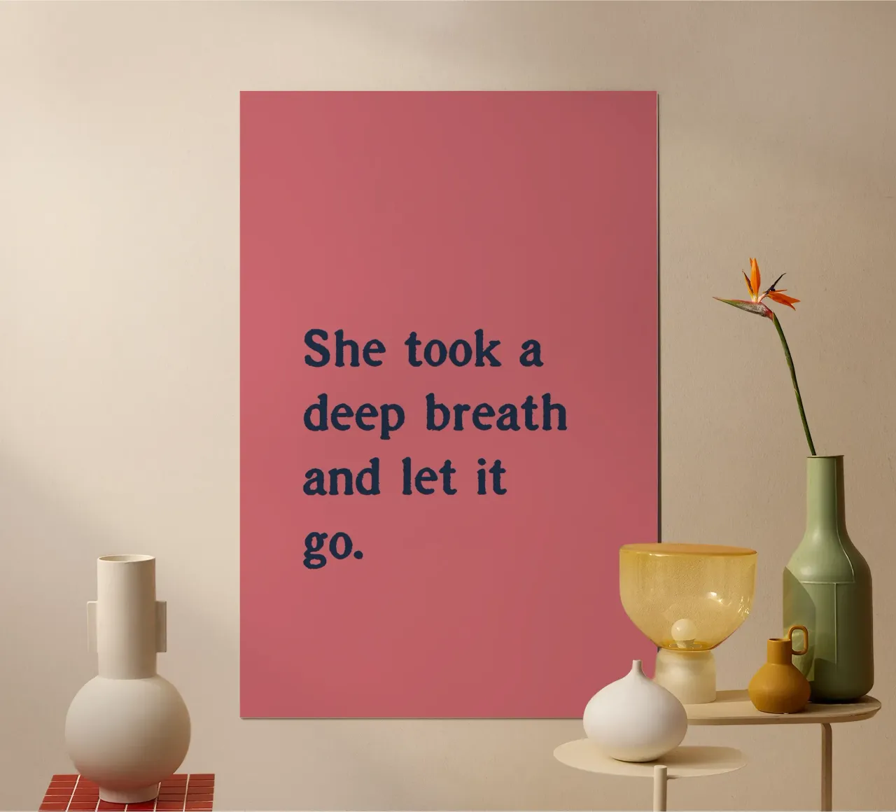 She took a deep breath and let it go. poster da Fraysein Design