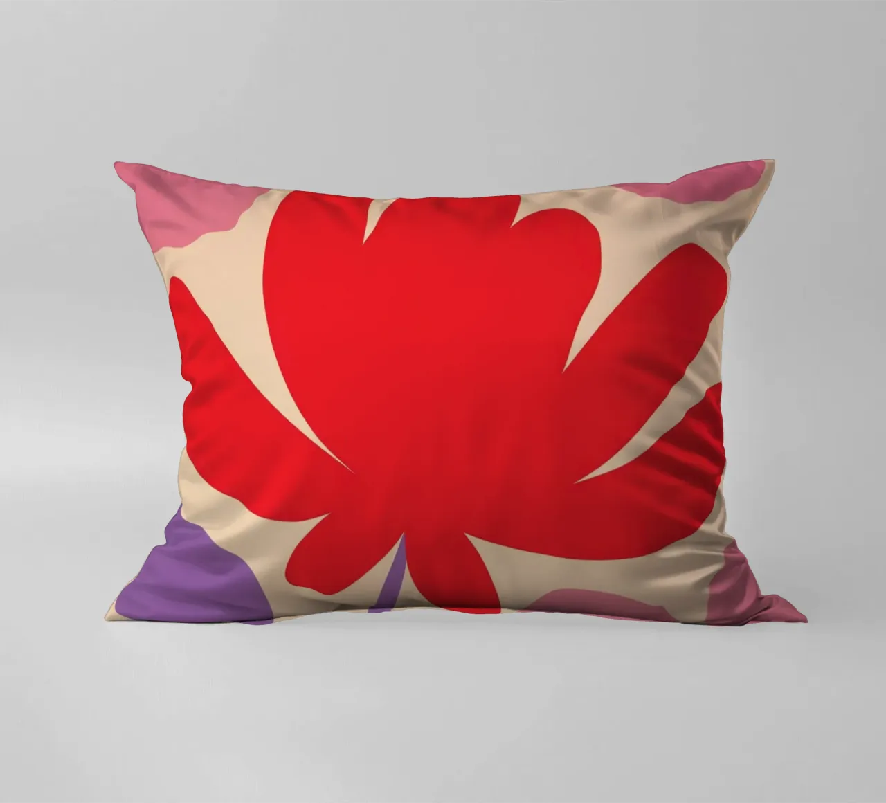 Splendore floreale Matisse in rosso-viola cuscino da Autofocus