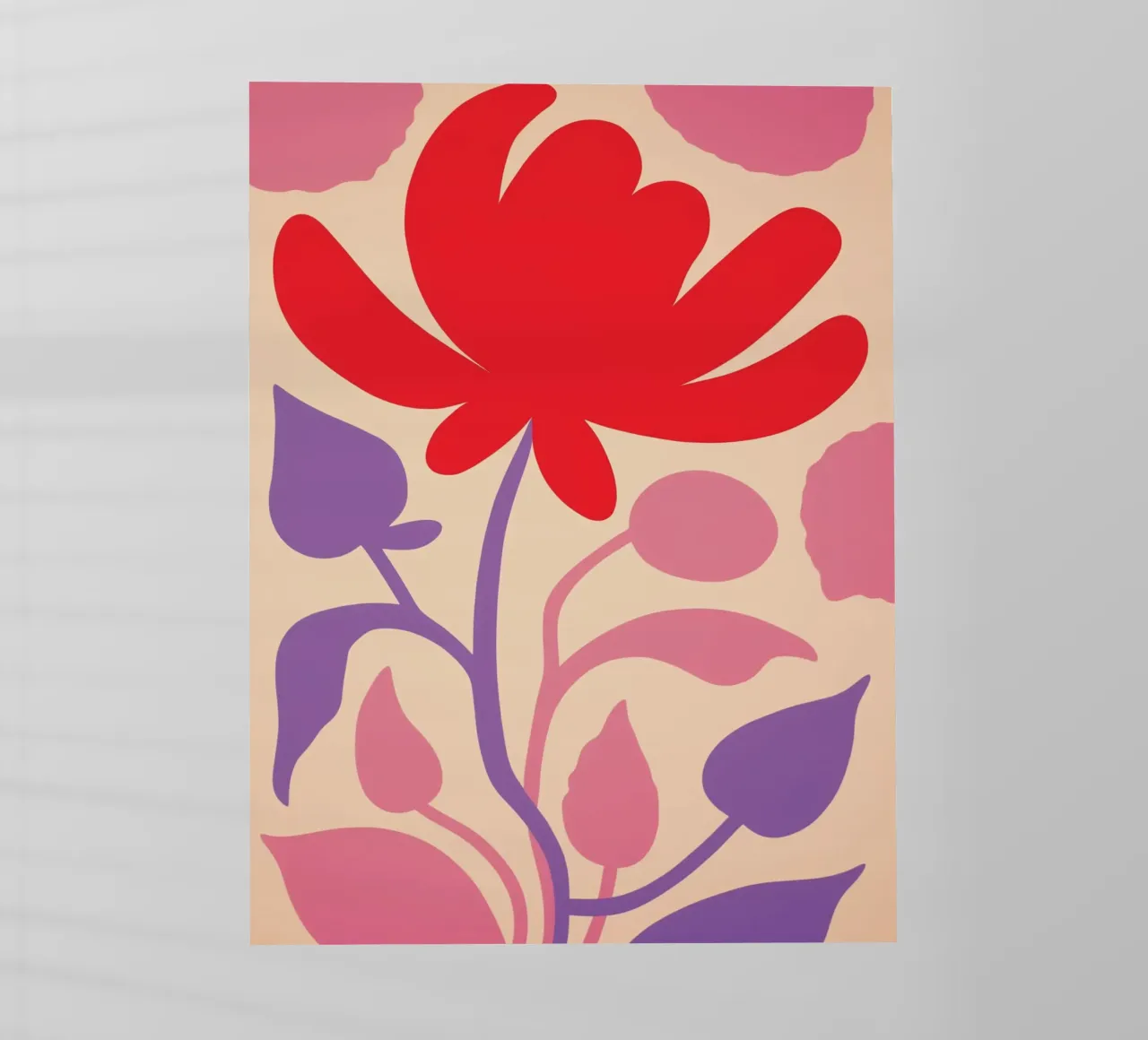Splendore floreale Matisse in rosso-viola pellicola backlit da Autofocus