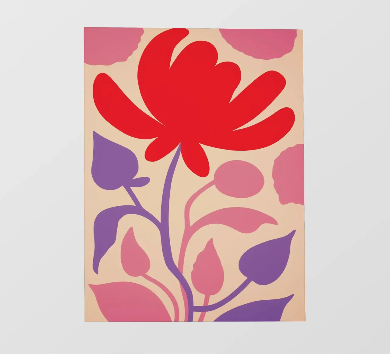 Splendore floreale Matisse in rosso-viola pellicola backlit da Autofocus