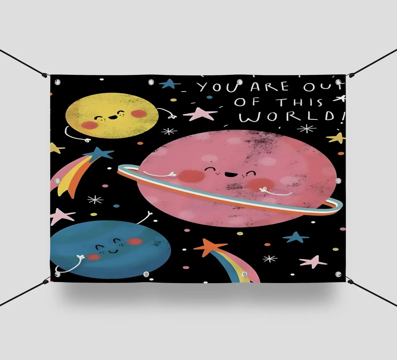 "YOU ARE OUT OF THIS WORLD! telo in pvc da Type & Tape