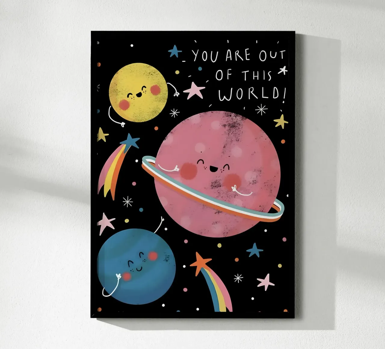 "YOU ARE OUT OF THIS WORLD! poster da Type & Tape