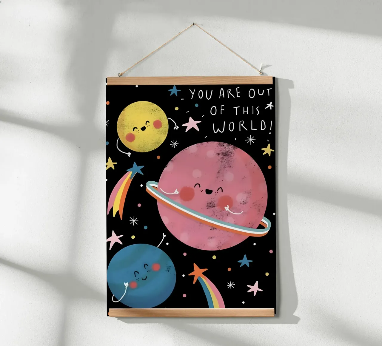 "YOU ARE OUT OF THIS WORLD! poster da Type & Tape