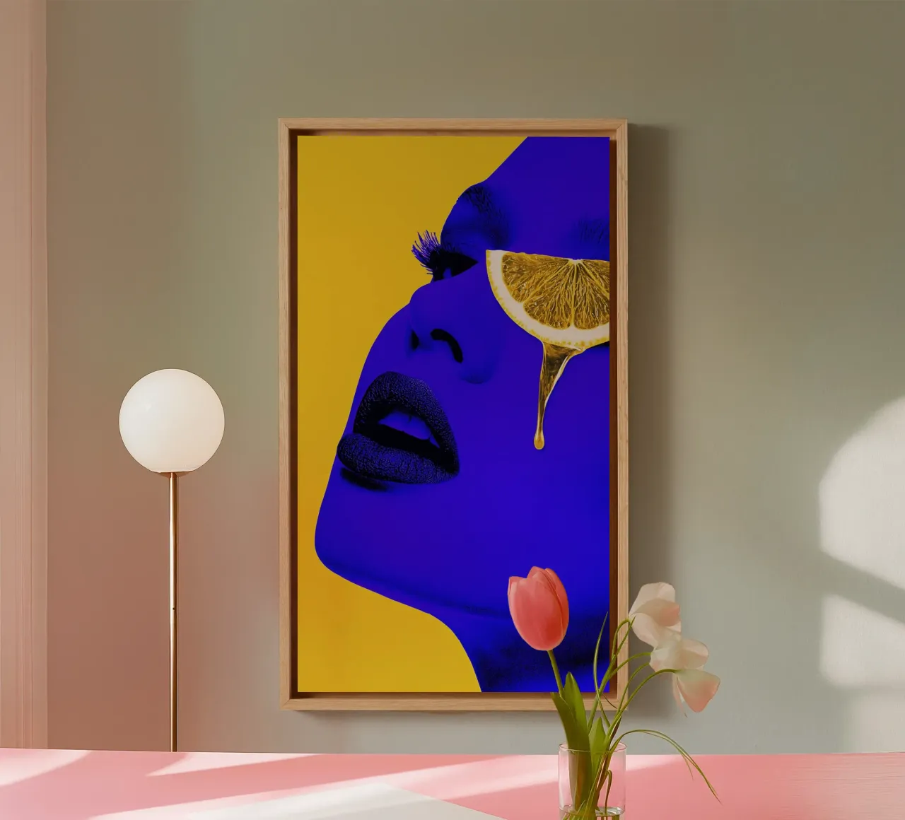 Lacrime di limone | La Pop Art incontra il Surrealismo tela con Cornice a cassetta da Autofocus