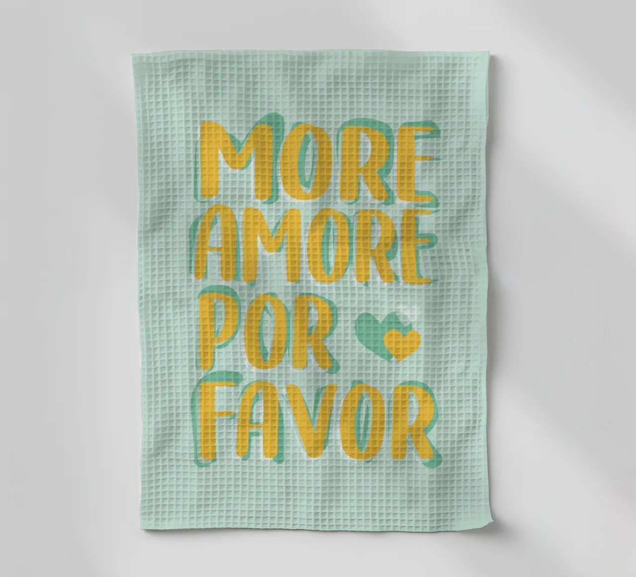 Plus Amore por Favore - Jaune menthe torchon de Malou-Studio