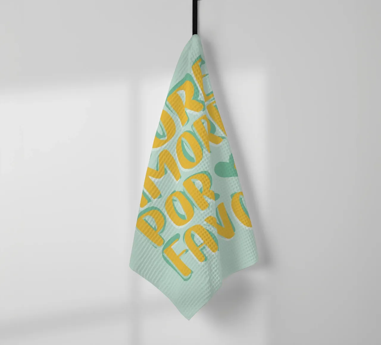 Plus Amore por Favore - Jaune menthe torchon de Malou-Studio