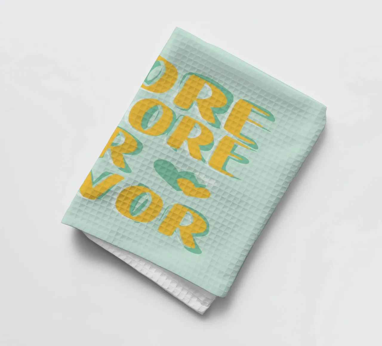 Plus Amore por Favore - Jaune menthe torchon de Malou-Studio