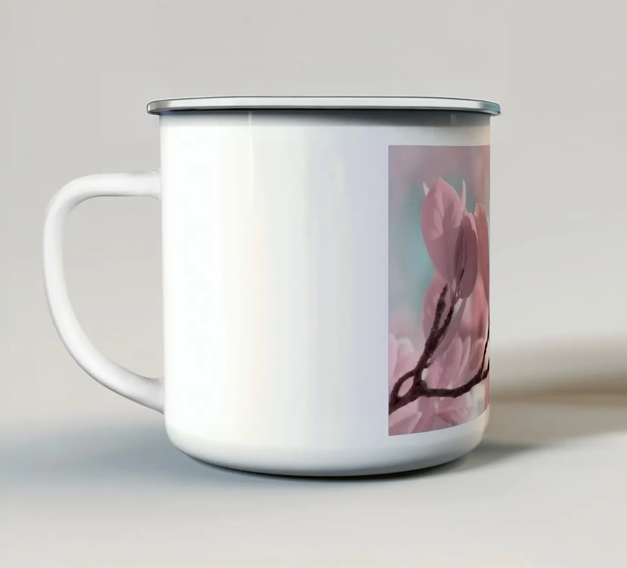 Magnolie tazza in smalto da Atteloi