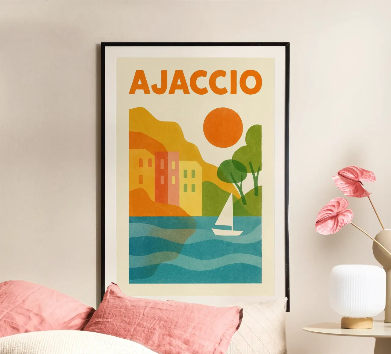 Poster d'epoca Ajaccio - mare, sole e fascino poster da JETLAG | affiches voyage