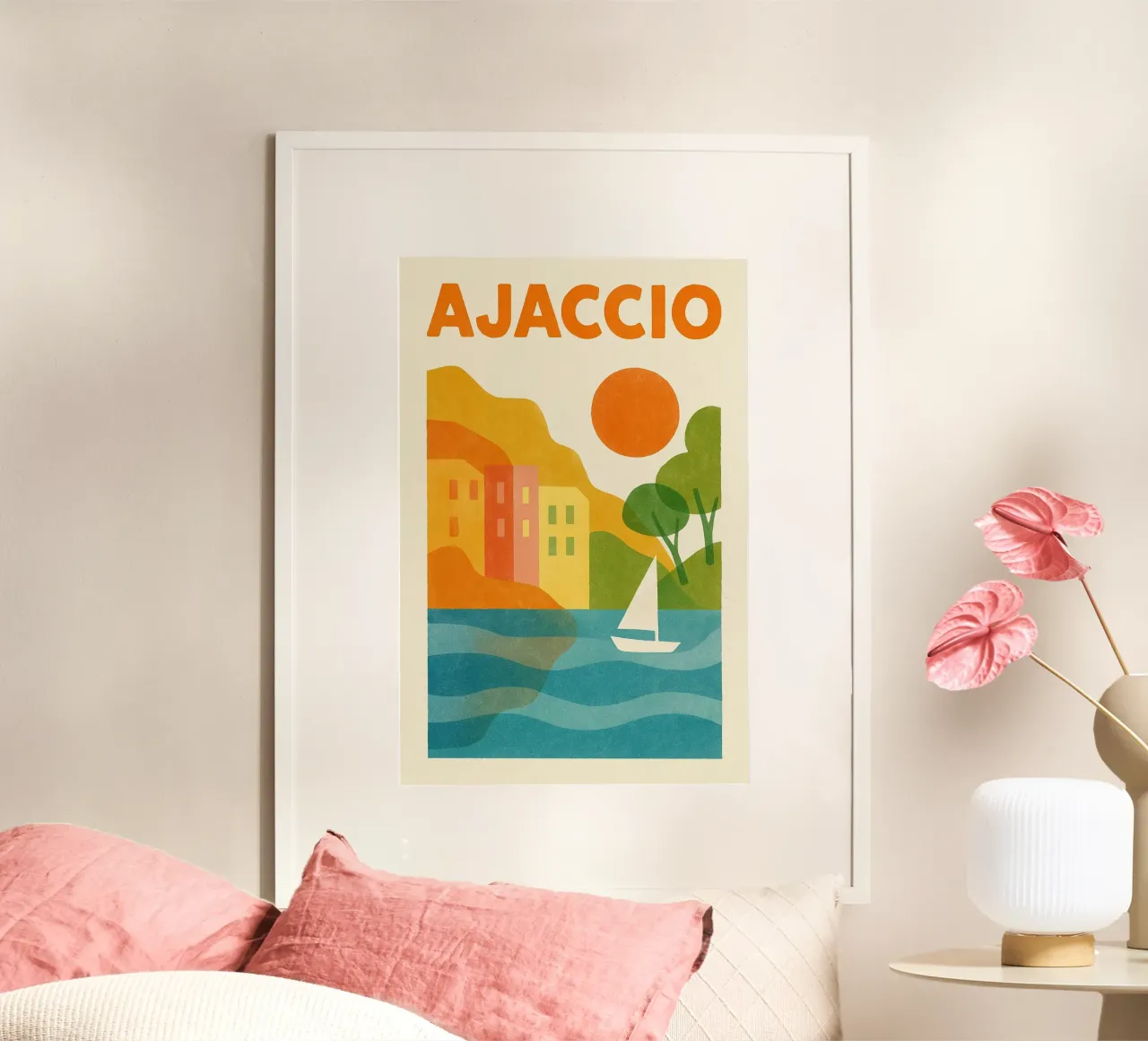 Poster d'epoca Ajaccio - mare, sole e fascino poster da JETLAG | affiches voyage