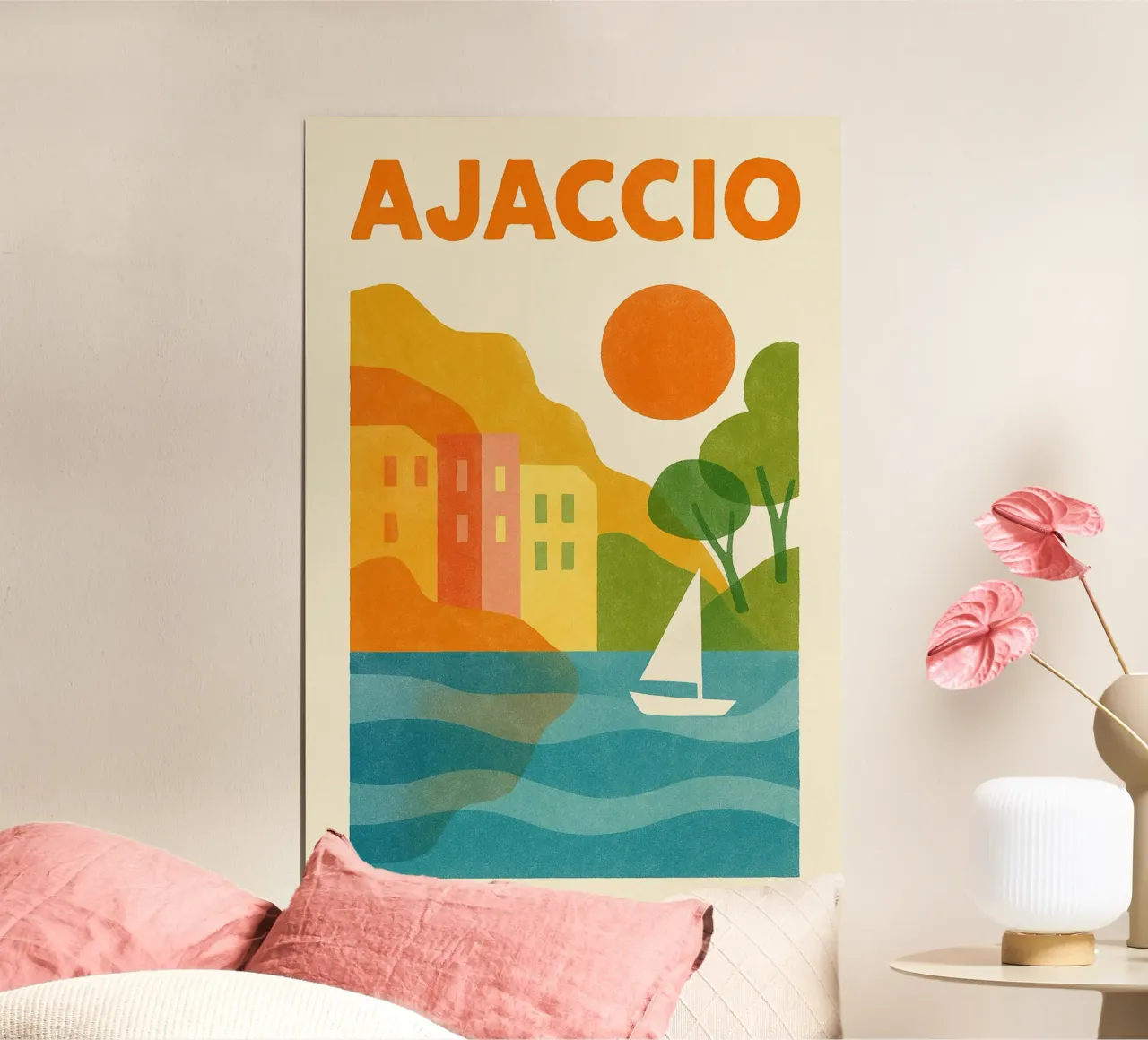 Poster d'epoca Ajaccio - mare, sole e fascino poster da JETLAG | affiches voyage
