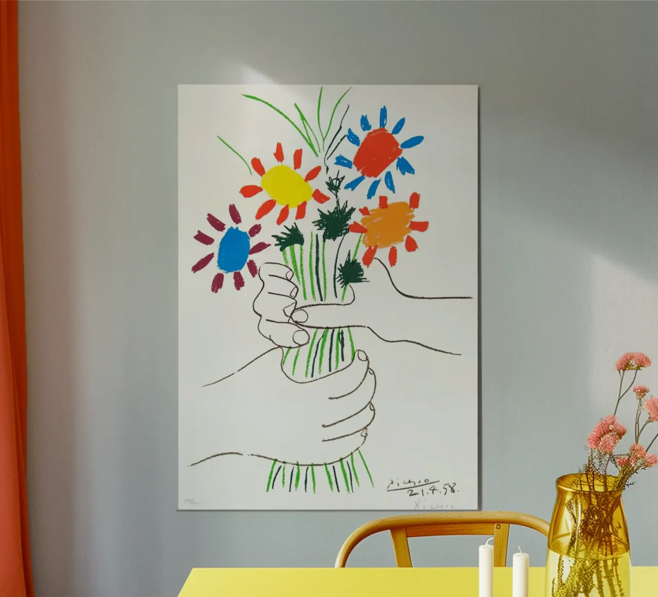 Fiori in vaso - Poster di Picasso poster da Günstiger Laden