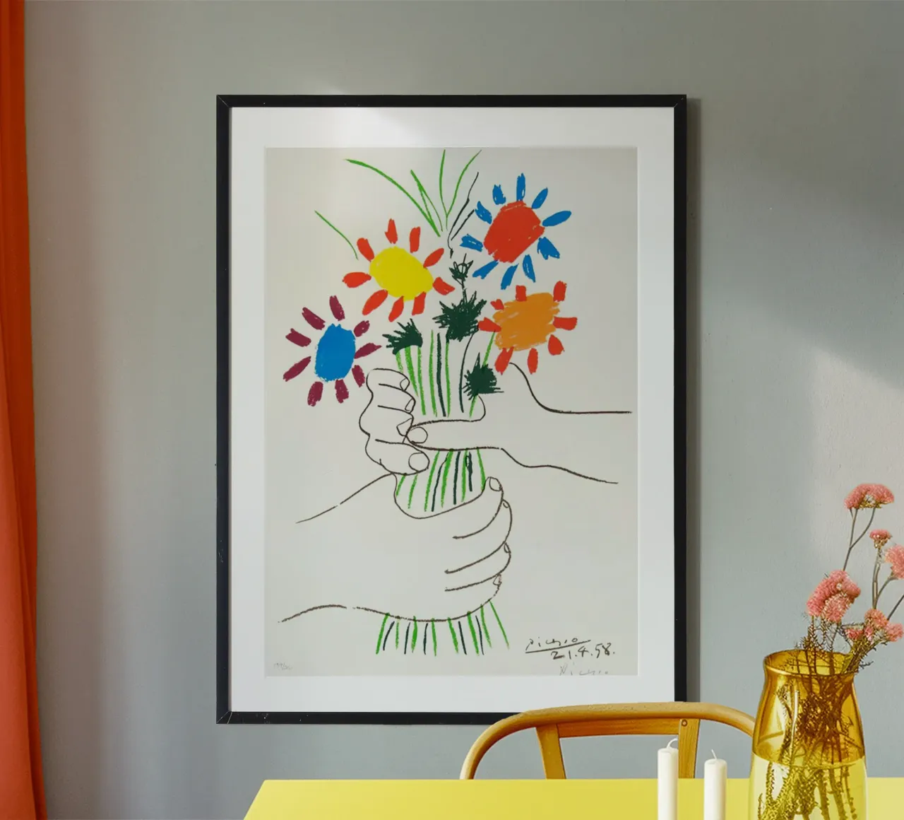 Fiori in vaso - Poster di Picasso poster da Günstiger Laden