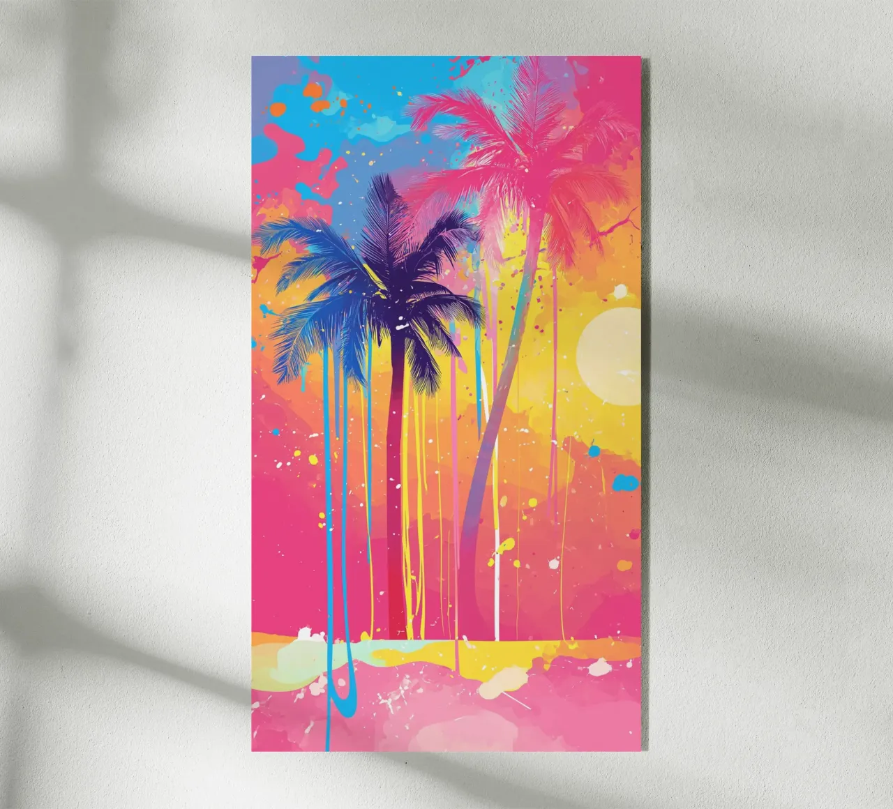 Bunte Palmen plexiglass da Yaso Design & Art