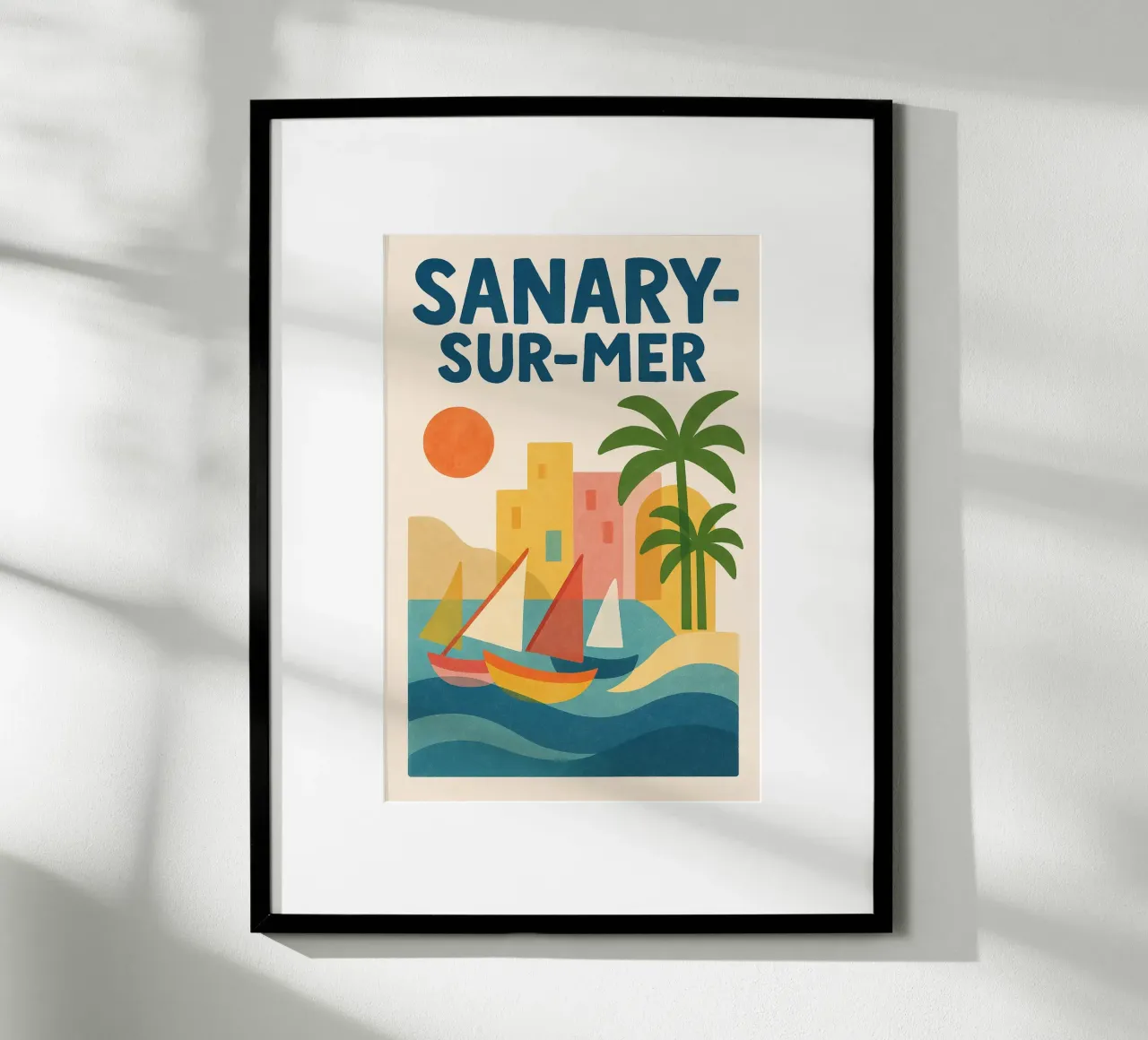 Poster retrò Sanary-sur-Mer poster da JETLAG | affiches voyage