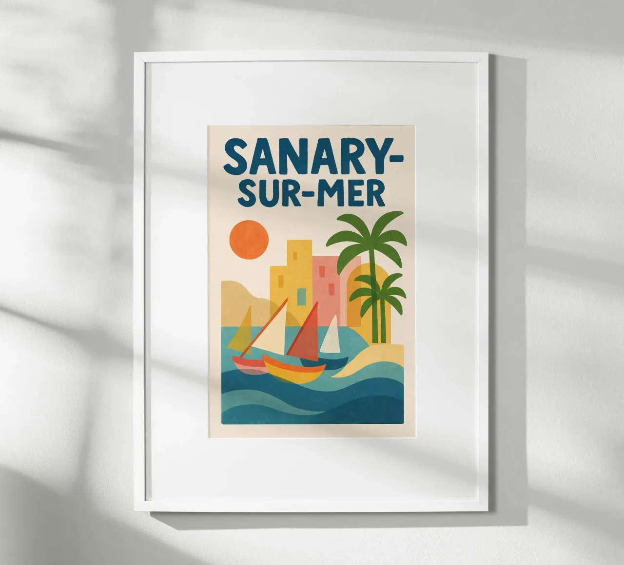 Poster retrò Sanary-sur-Mer poster da JETLAG | affiches voyage