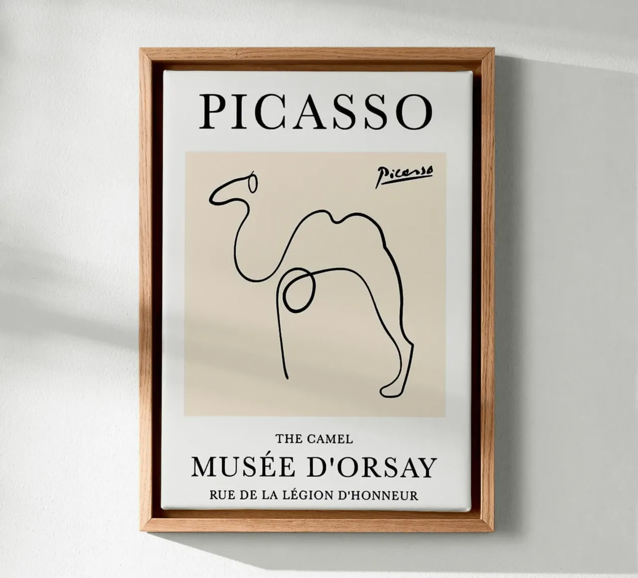 Picasso - The Camel tela con Cornice a cassetta da Günstiger Laden
