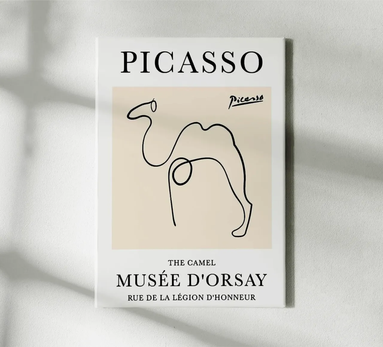 Picasso - The Camel tela con Cornice a cassetta da Günstiger Laden