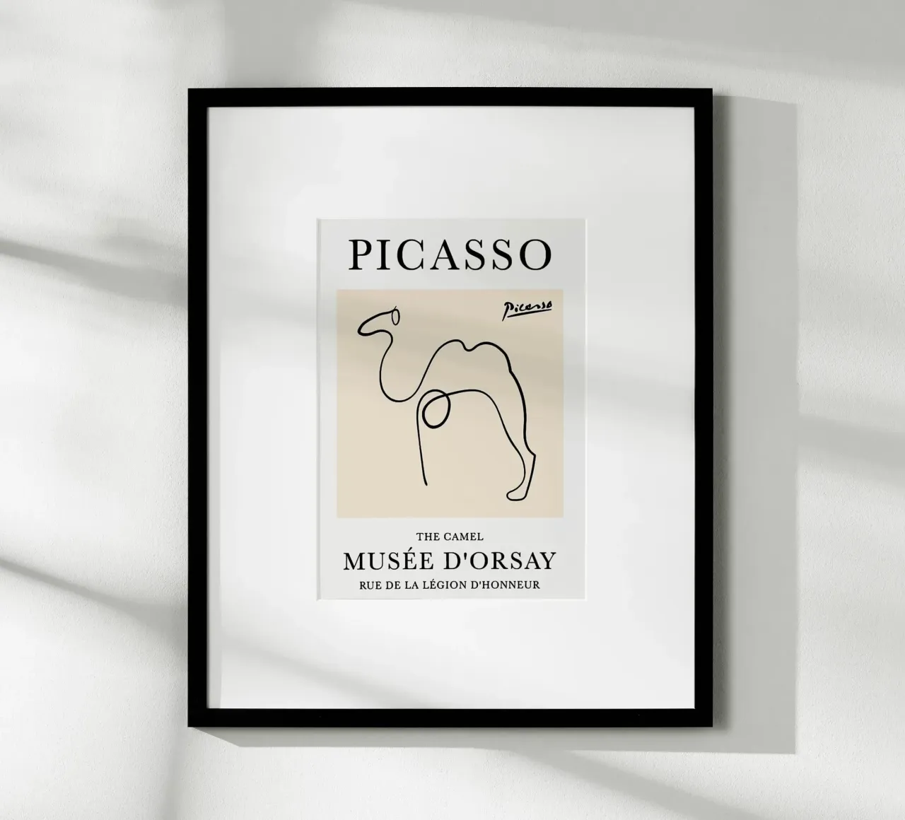 Picasso - The Camel poster con telaio in alluminio da Günstiger Laden
