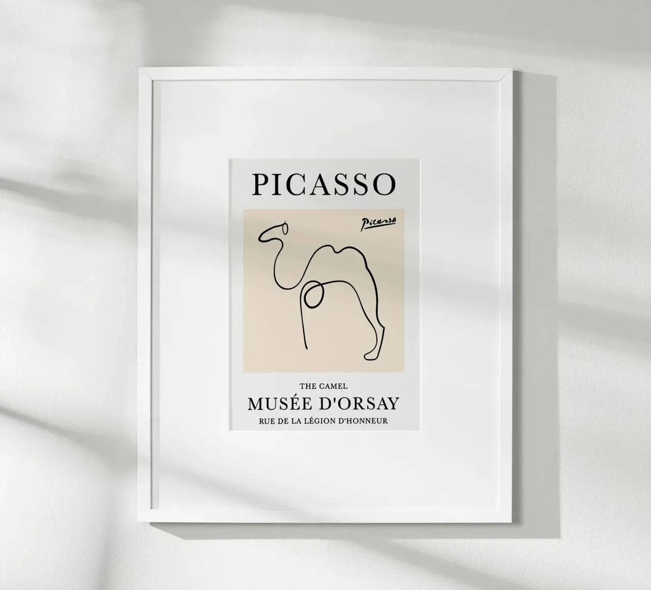 Picasso - The Camel poster con telaio in alluminio da Günstiger Laden