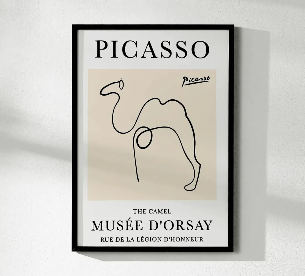 Picasso - The Camel poster con telaio in alluminio da Günstiger Laden