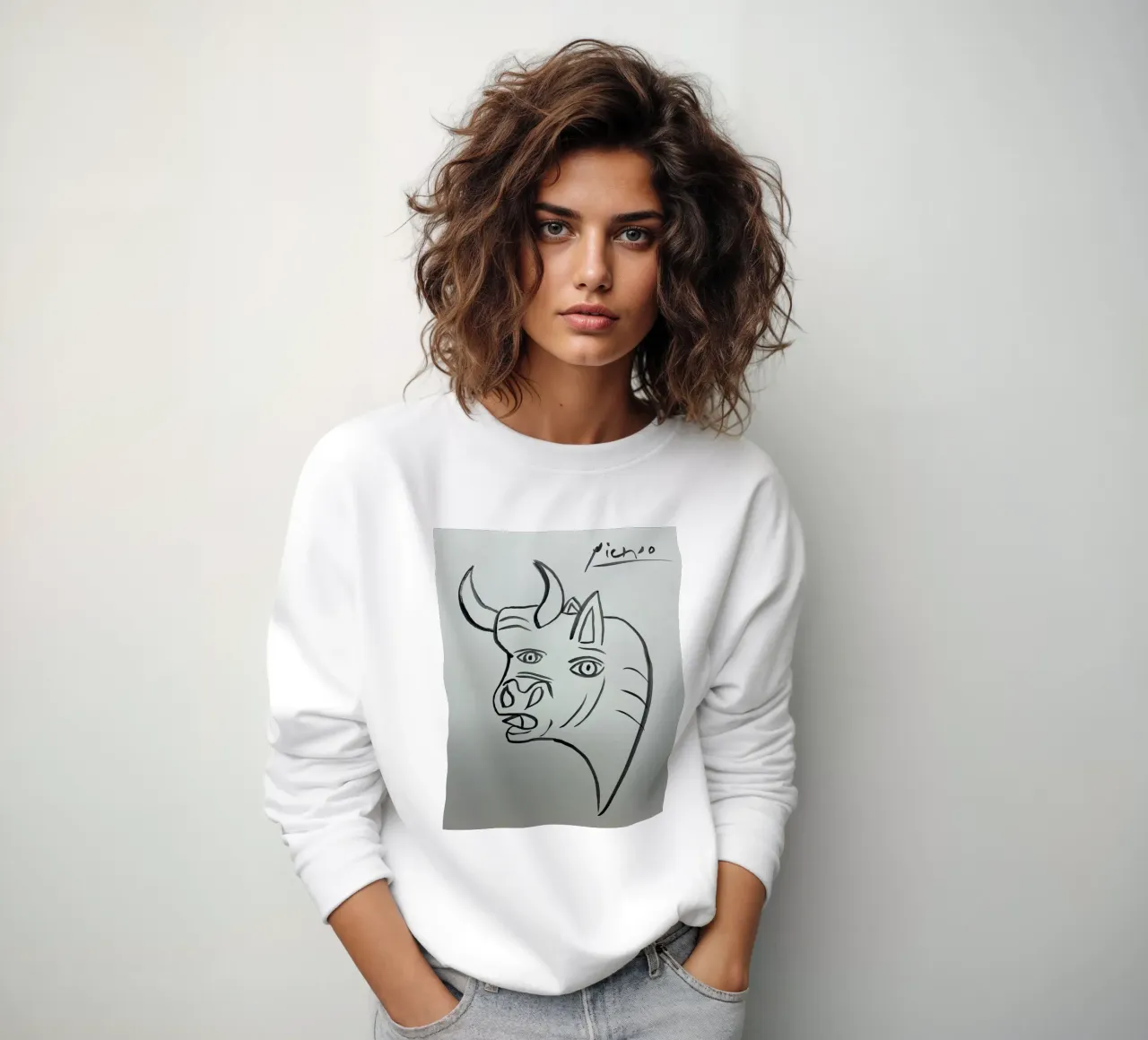 Toro Picasso Buffalo felpa da Günstiger Laden