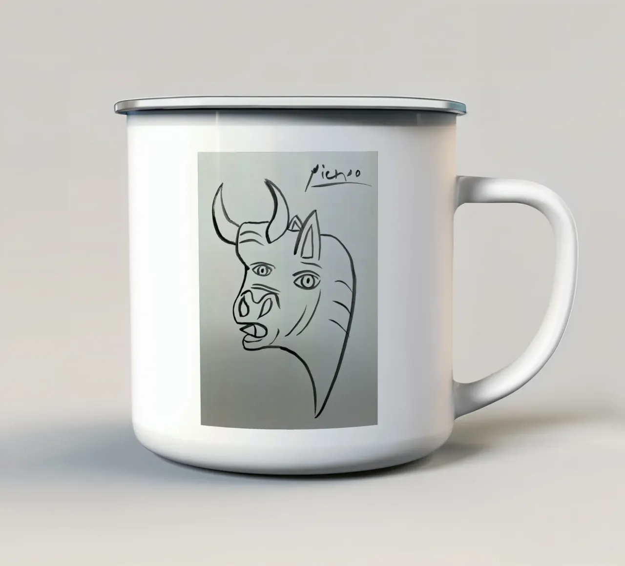 Toro Picasso Buffalo tazza in smalto da Günstiger Laden